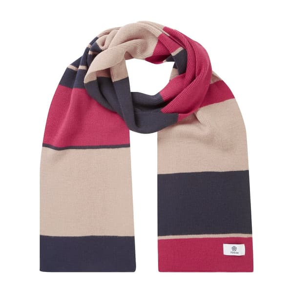 TOG24 Unisex Adult Brington Colour Block Winter Scarf Cerise One Size