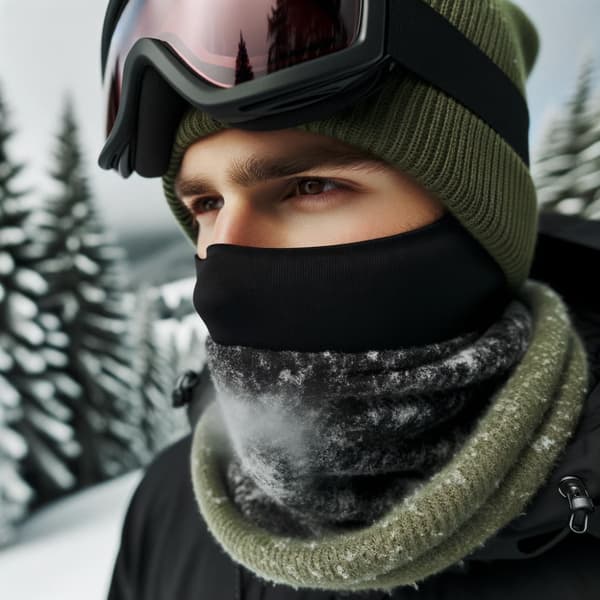 Nackvärmare Skidåkning och Snowboard - Mikrofiber och fleece - Svart