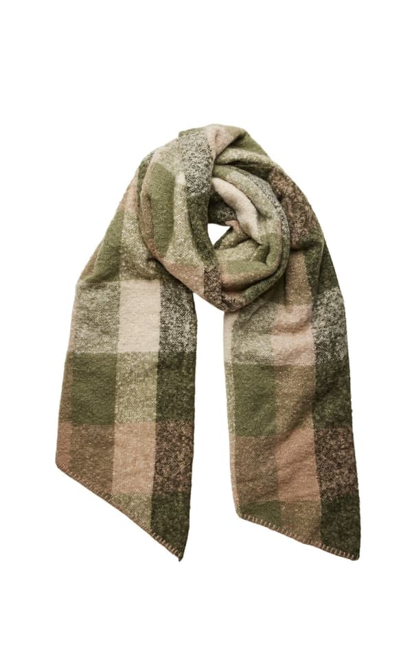 Pieces - pcPyron Checked Long Scarf
