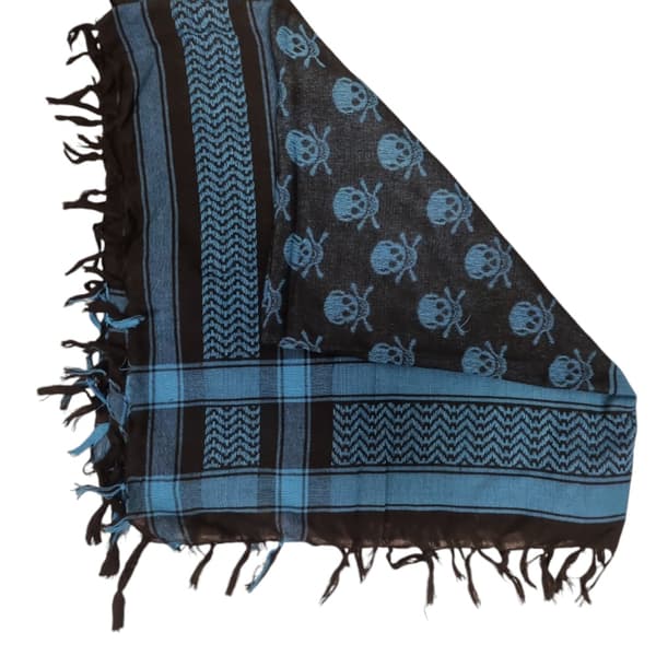 Palæstina Sjal keffiyeh Skulls hvid og sort