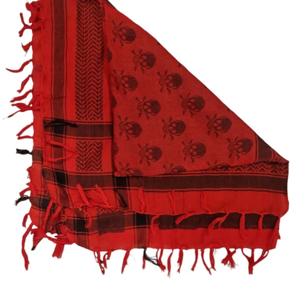Palæstina Sjal keffiyeh Skulls hvid og sort