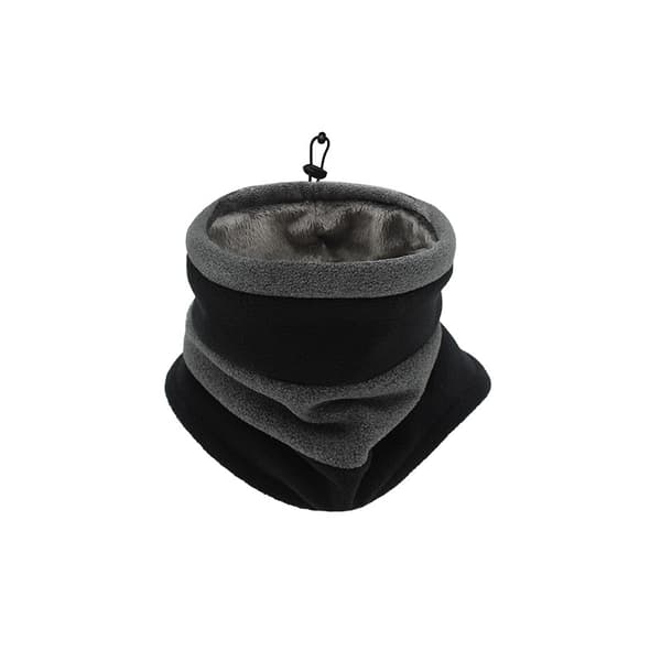 INF Lämmin ja tuulenpitävä fleece-kauluri - Täydellinen pyöräilyyn ja juoksuun Musta