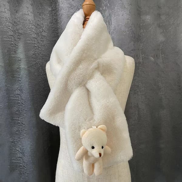 INF Pehmeä ja mukava pehmohuivi - White Bear Design