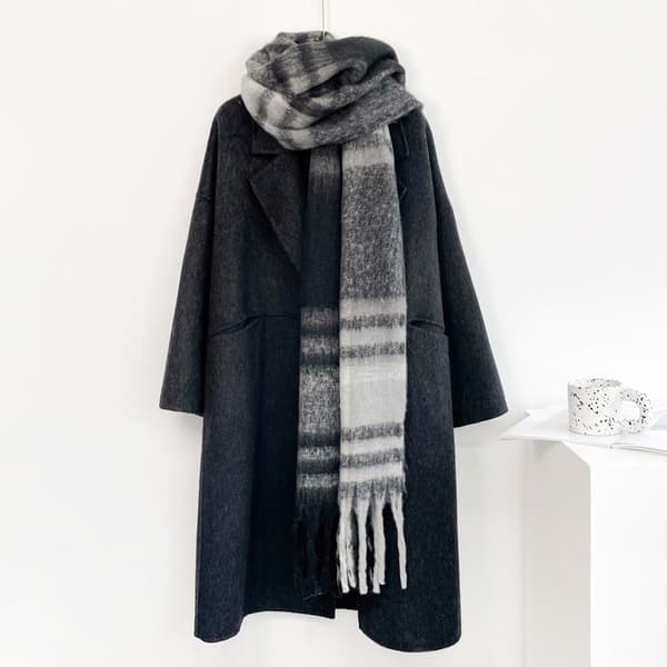 INF Luksuriøst mohair tørklæde