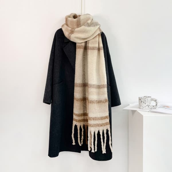 INF Luksuriøst mohair tørklæde