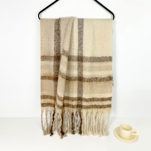 INF Luksuriøst mohair tørklæde