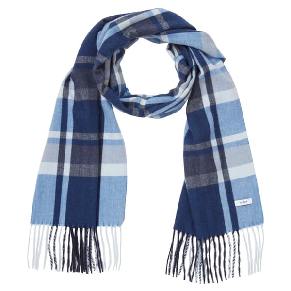 TOG24 Hayner Checked Woven Scarf Aegean Blue One Size
