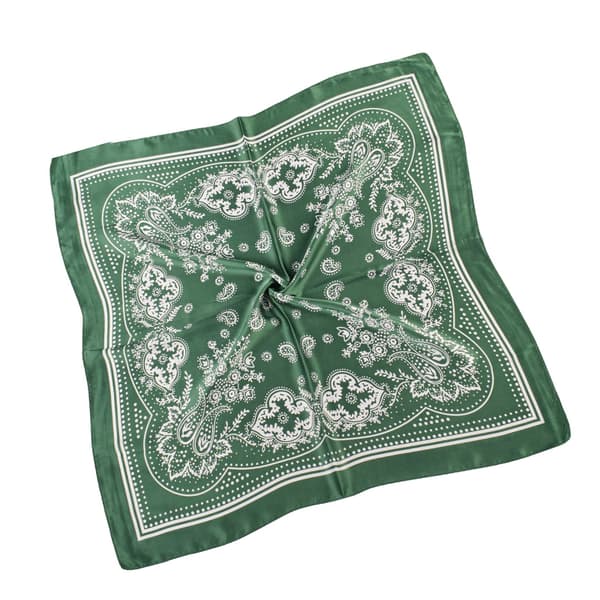 INF Elegant Paisley Square tørklæde - 70x70cm Marineblå