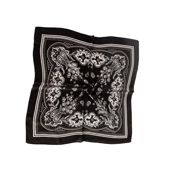 INF Elegant Paisley Square tørklæde - 70x70cm Marineblå