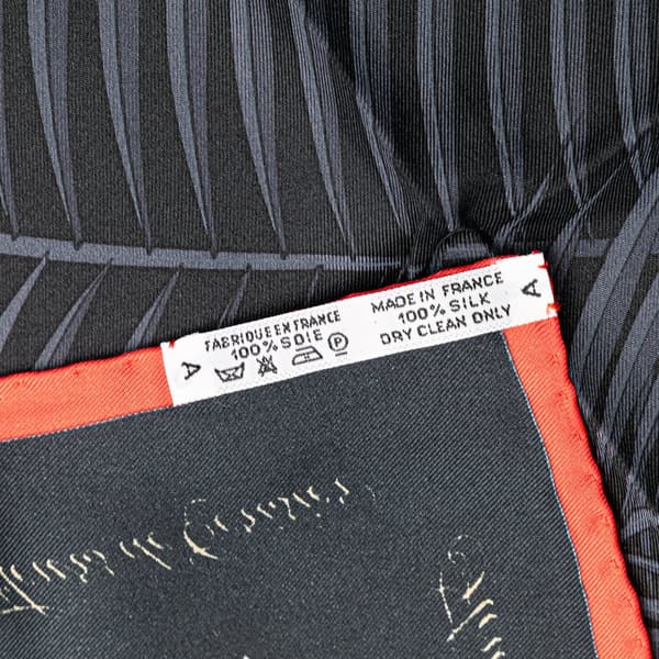 Pre-owned Hermès Fleurs de L'Opera Silk Scarf Black
