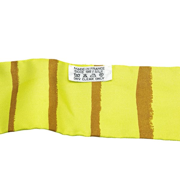 Pre-owned Hermès Mediterranean Twilly Silk Scarf Green