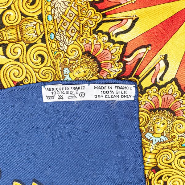 Pre-owned Hermès Luna Park Silk Scarf Blue