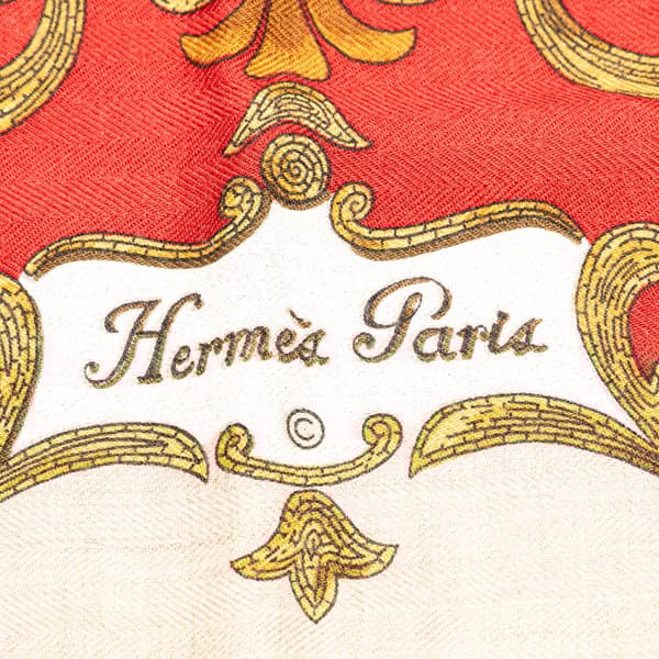 Pre-owned Hermès Cheval Turc Silk Scarf Red