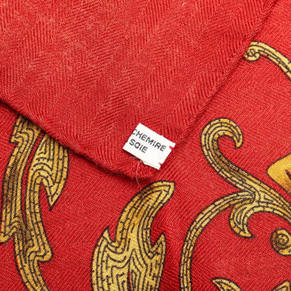 Pre-owned Hermès Cheval Turc Silk Scarf Red