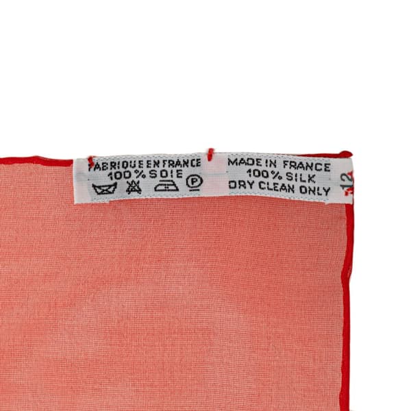 Pre-owned Hermès Luna Park Chiffon Silk Scarf Red