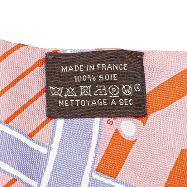 Pre-owned Hermès Jeu de Soie Silk Twilly Scarf Orange