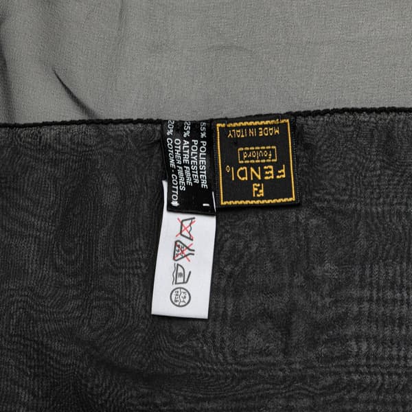 Pre-owned Fendi Zucca Polyester Scarf Gray
