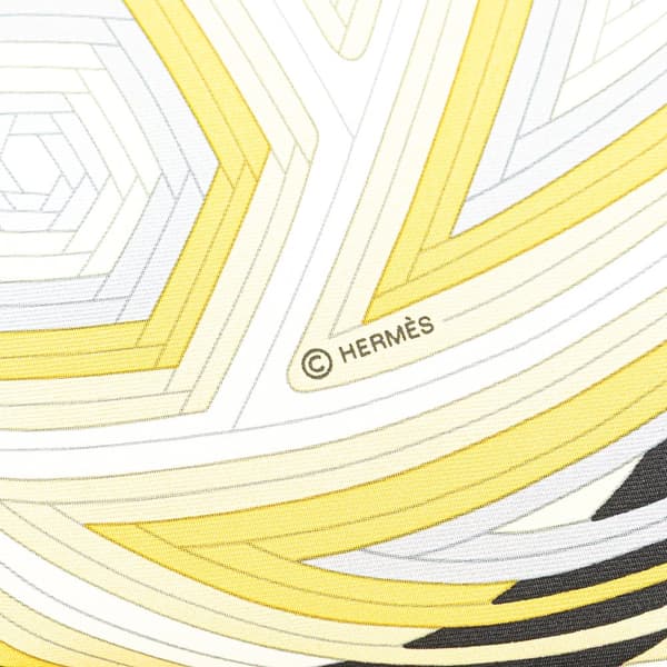 Pre-owned Hermès L'Art du Temari Silk Scarf Yellow