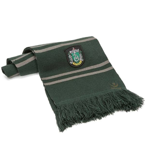 Cinereplikor - Harry Potter - Scarf - Ultra Soft Green & Silver - Officiellt licensierad - Slytherin House - 190 cm - Grön & Silver