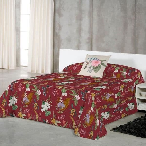 Icehome Botanical multi-use scarf - mått: Sängmått på 150 (240 x 270 cm)