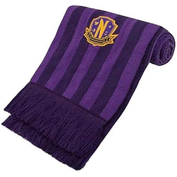 Cinereplicas Scarf Wednesday - Lila scarf from Nevermore Academy - 180cm - Officiell licens