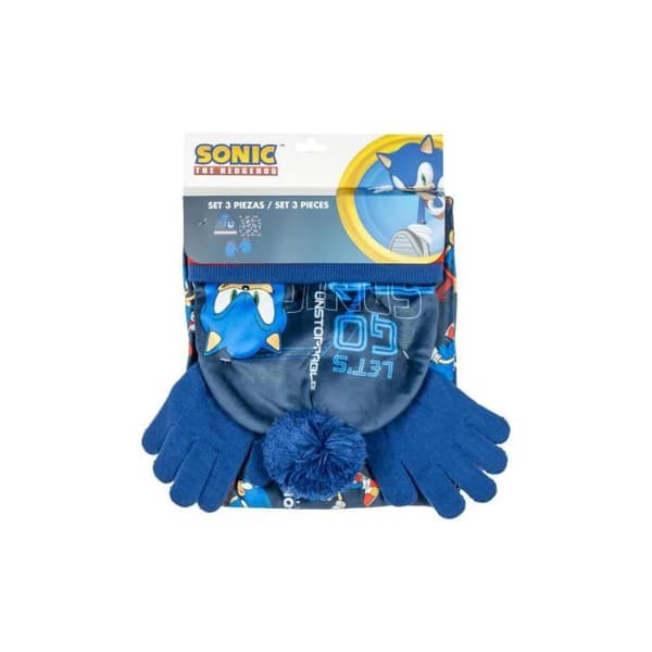 Vinteraccessoarer - CERDA - Sonic - Mössa med pompon - Snood - Matchande handskar