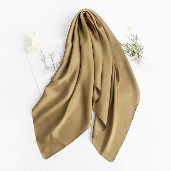 Damsjal, tunn sjal, sidenscarf, huvudscarf, fyrkantscarf, halsduk