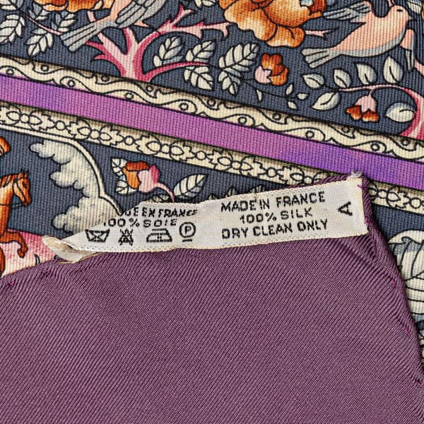 Pre-owned Hermès Qalamdan Silk Scarf Purple