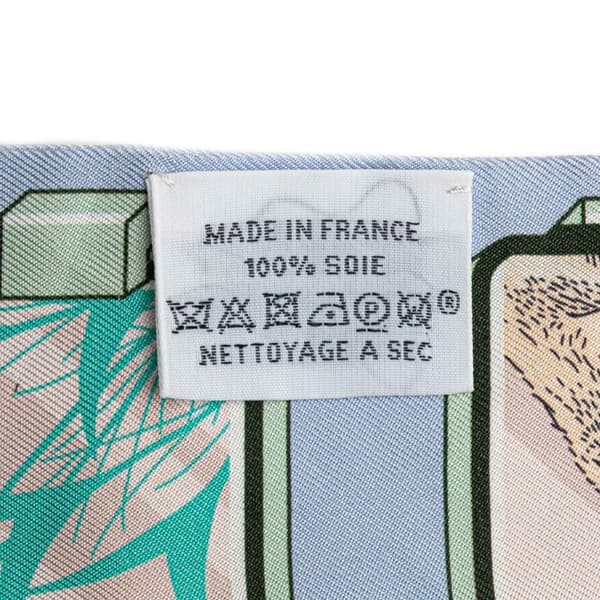 Pre-owned Hermès Story Silk Twilly Scarf Blue