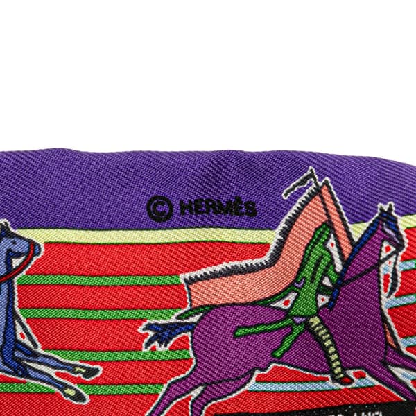 Pre-owned Hermès Pani La Shar Pawnee Twilly Silk Scarf Purple