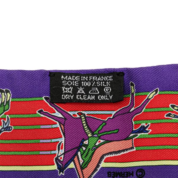 Pre-owned Hermès Pani La Shar Pawnee Twilly Silk Scarf Purple