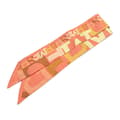Miniatyrbillede 1 af 7: Pre-owned Hermès Capitales Silk Twilly Scarf Orange