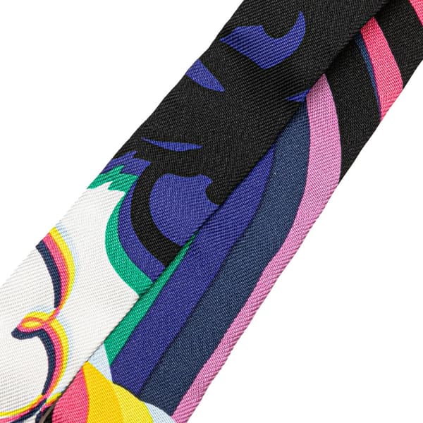 Pre-owned Hermès Brides de Gala Shadow Twilly Silk Scarf Blue