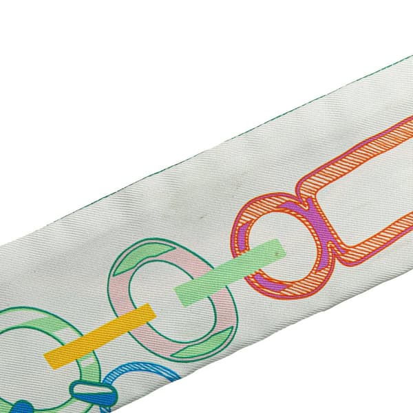 Pre-owned Hermès Do Re Boucles Twilly Scarf Green