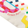 Miniatyrbilde 2 av 6: Pre-owned Hermès Bouclerie Moderne Plumetis Silk Twilly Scarf White