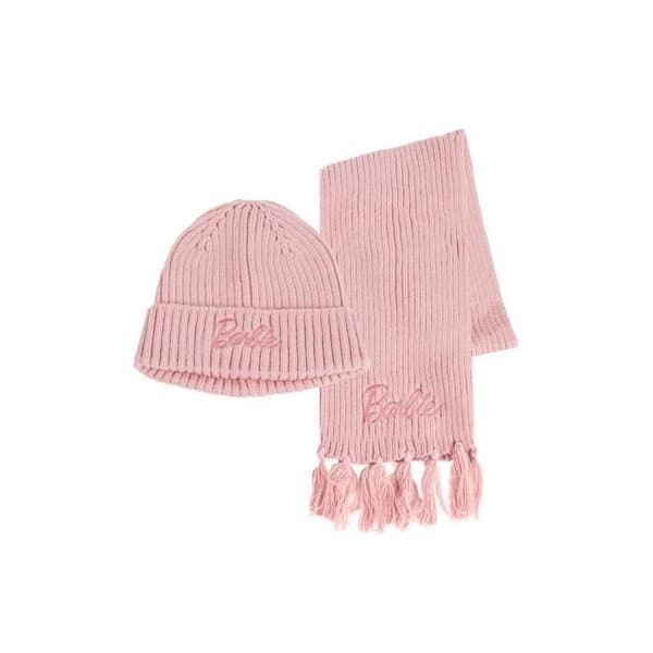 Ensemble - CERDA - Barbie - Sjal och mössa - Mjukt tyg - Rosa