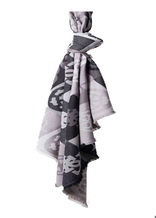 GUESS Echarpe anthracite svart för kvinnor - Scarf 125X125 Svart Multi 291018