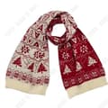 Miniatyrbild 1 av 4: TD® röd mångsidig stickad ullscarf för kvinnor, söt och varm vinterscarf för student, julscarf