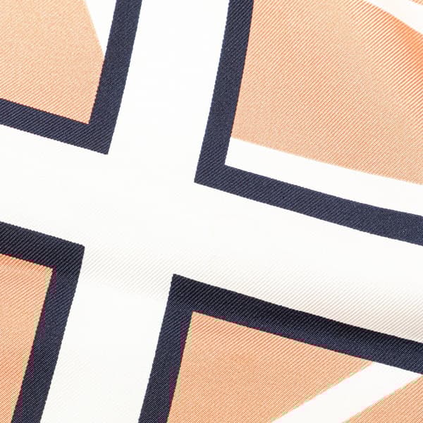 Pre-owned Hermès Quadrige Bayadere Giant Triangle Scarf Blue