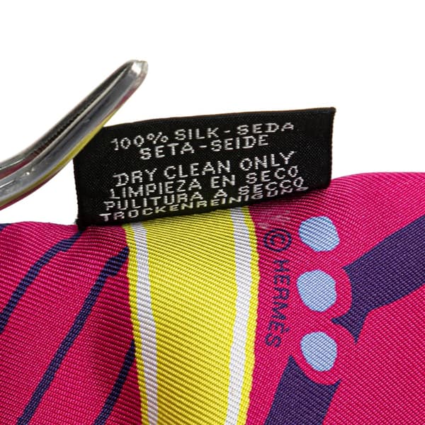 Pre-owned Hermès Jeu de Soie Uniforme Twilly Scarf Pink