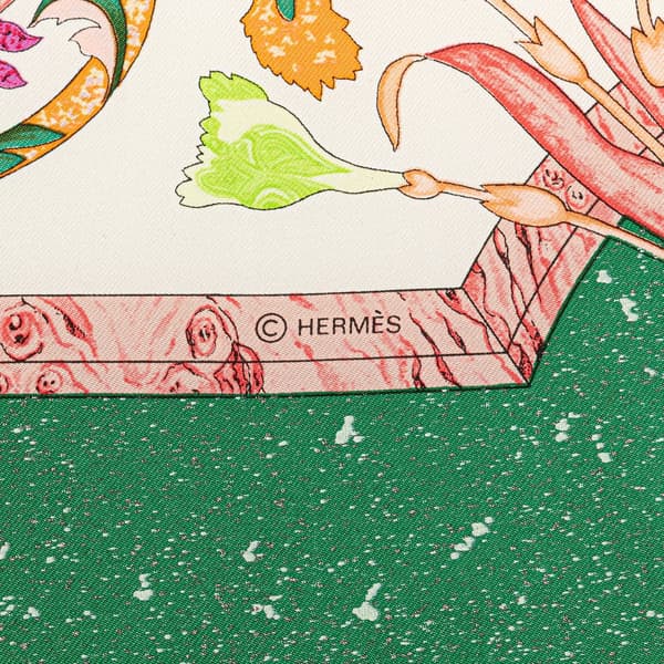 Pre-owned Hermès Pierres D'Orient Et D'Occident Silk Scarf Green