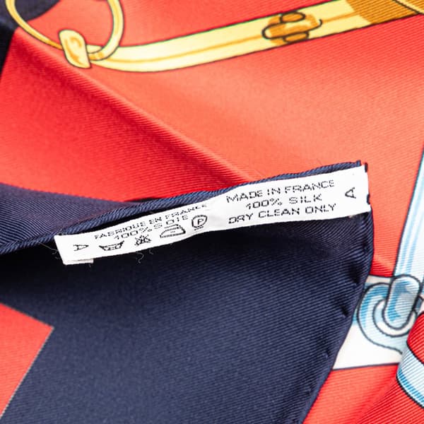 Pre-owned Hermès Eperon d'Or Silk Scarf Red