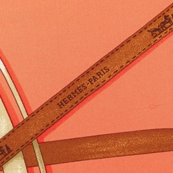 Pre-owned Hermès Attrape Tes Reves Silk Scarf Orange