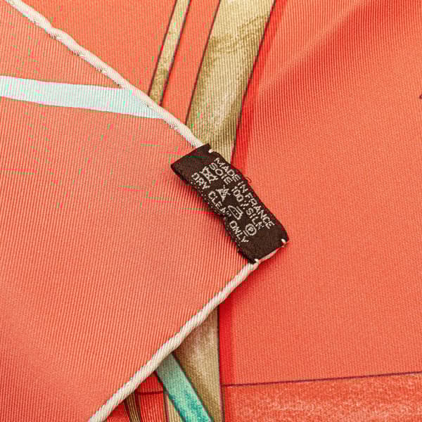 Pre-owned Hermès Attrape Tes Reves Silk Scarf Orange