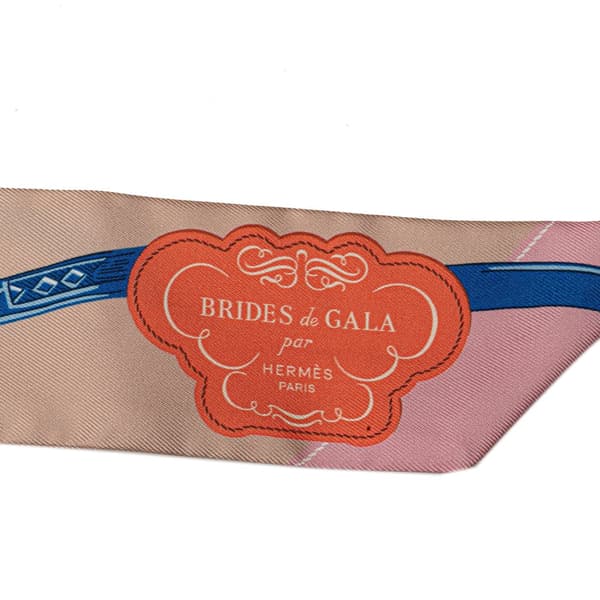 Pre-owned Hermès Brides De Gala Twilly Silk Scarf Pink