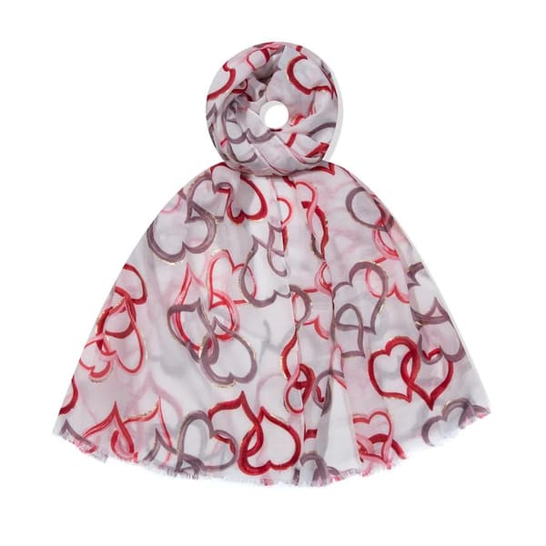 Fox - Scarf JY2501-03WJ Hjärtan Rosa One Size