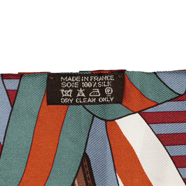 Pre-owned Hermès Sangles Silk Twilly Scarf Red