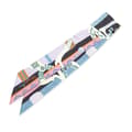 Pikkukuva 1 / 5: Pre-owned Hermès Fantaisie d Etriers Silk Twilly Scarf Blue