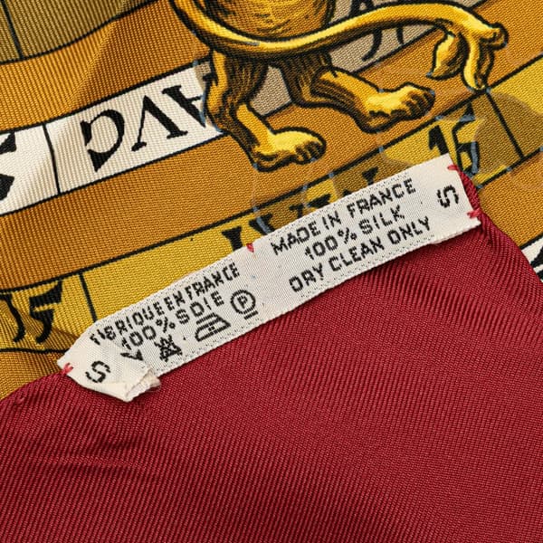 Pre-owned Hermès Astrologie Dies et Hore Silk Scarf 90 Red