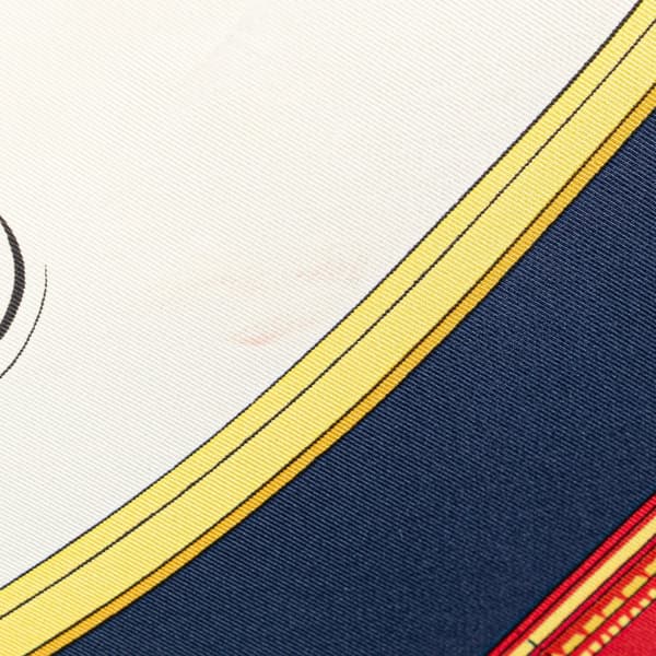 Pre-owned Hermès Springs Silk Scarf 90 Blue